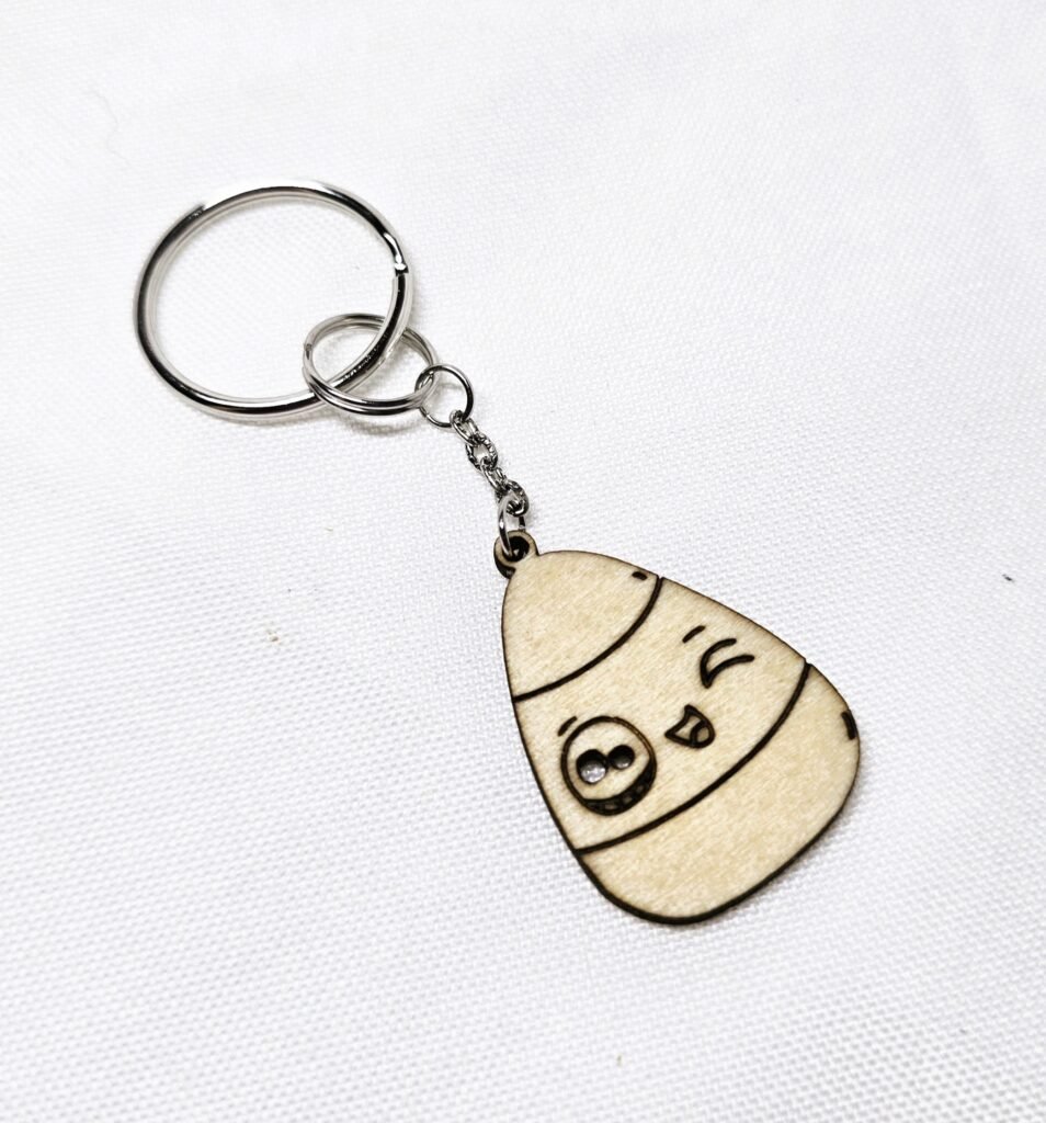 Cut Candy Corn Keychain