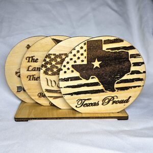 Coaster holder + 4 Coasters