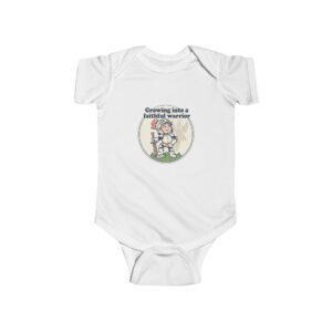 Growing into a Faithful Warrior Infant Bodysuit | Cute Baby Onesie