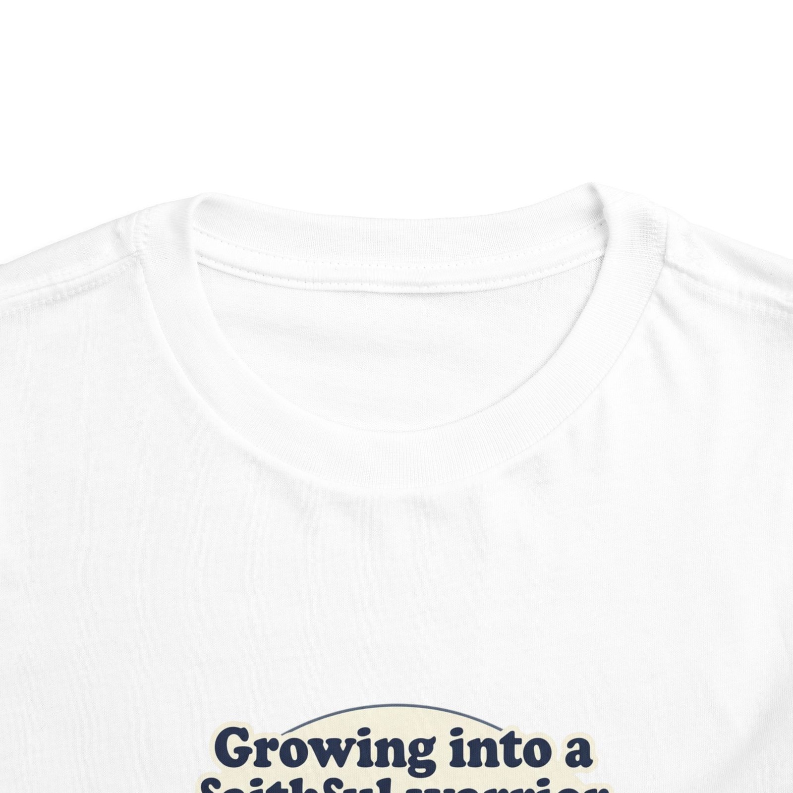 Growing into a Faithful Warrior toddler tee | Knight Illustration, Christian Theme - Image 4