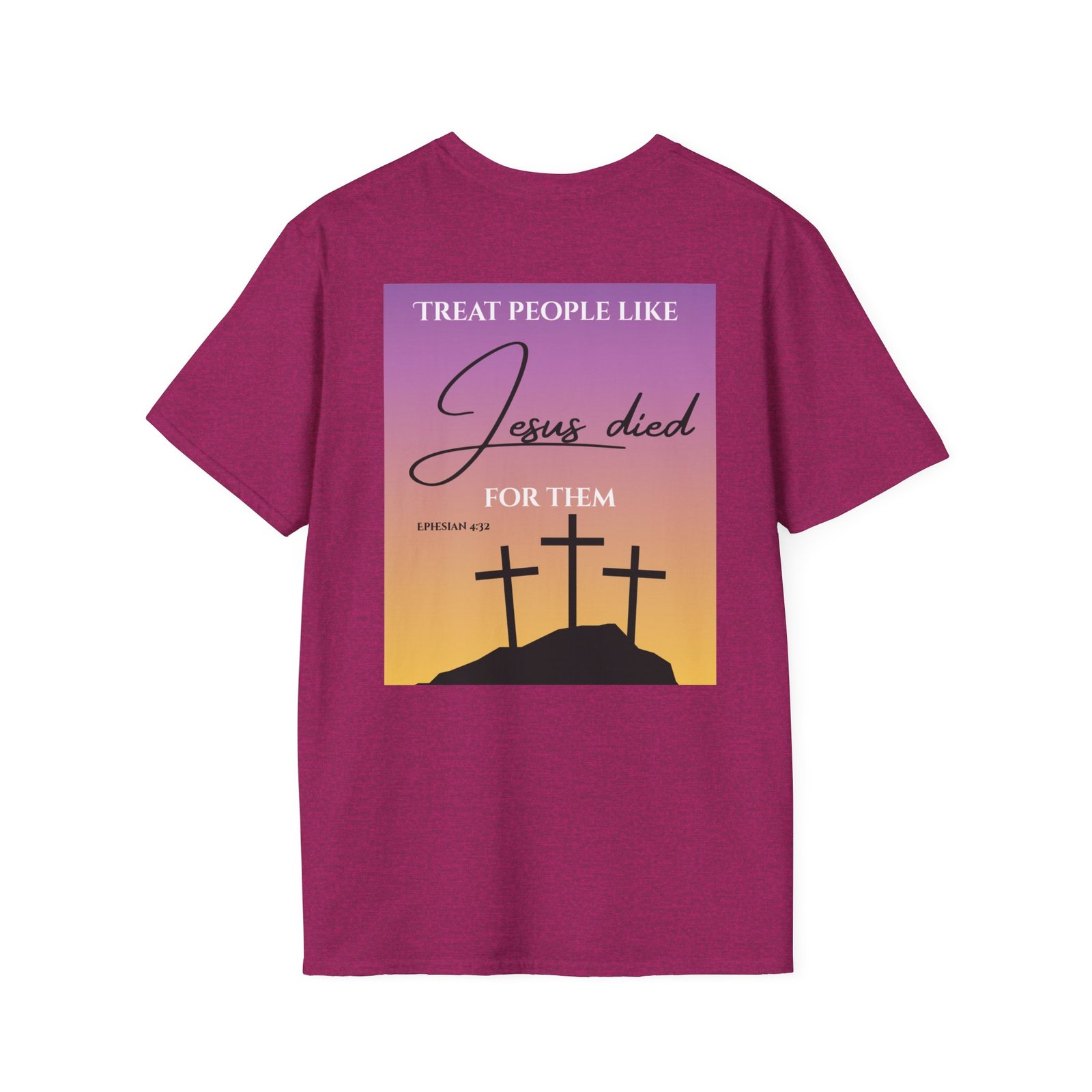 Jesus Died For Them T-Shirt | Christian Cross Sunset Design - Image 30