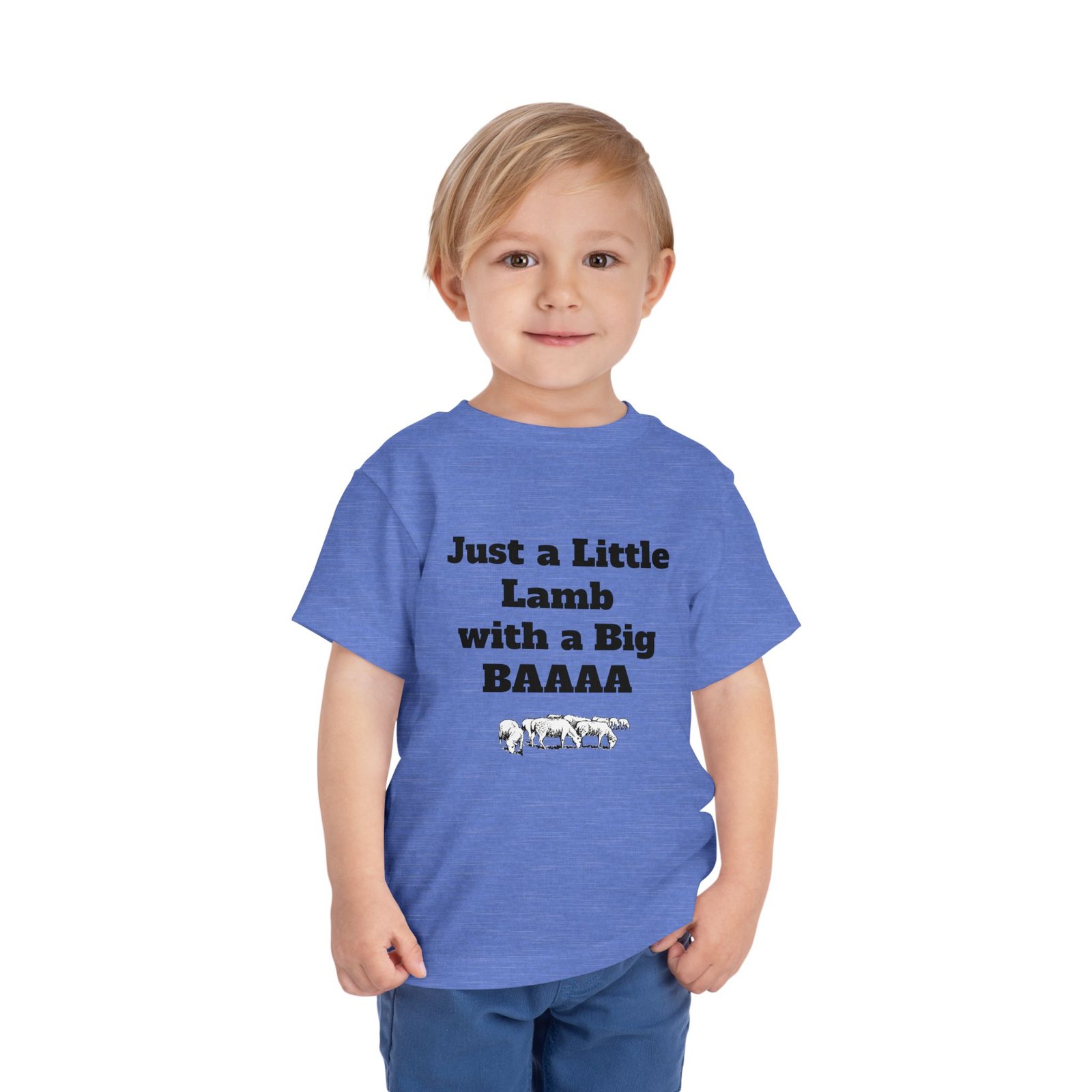 Just a Little Lamb with a Big BAAAA Toddler Tee | Cute Lamb Saying Shirt - Image 7