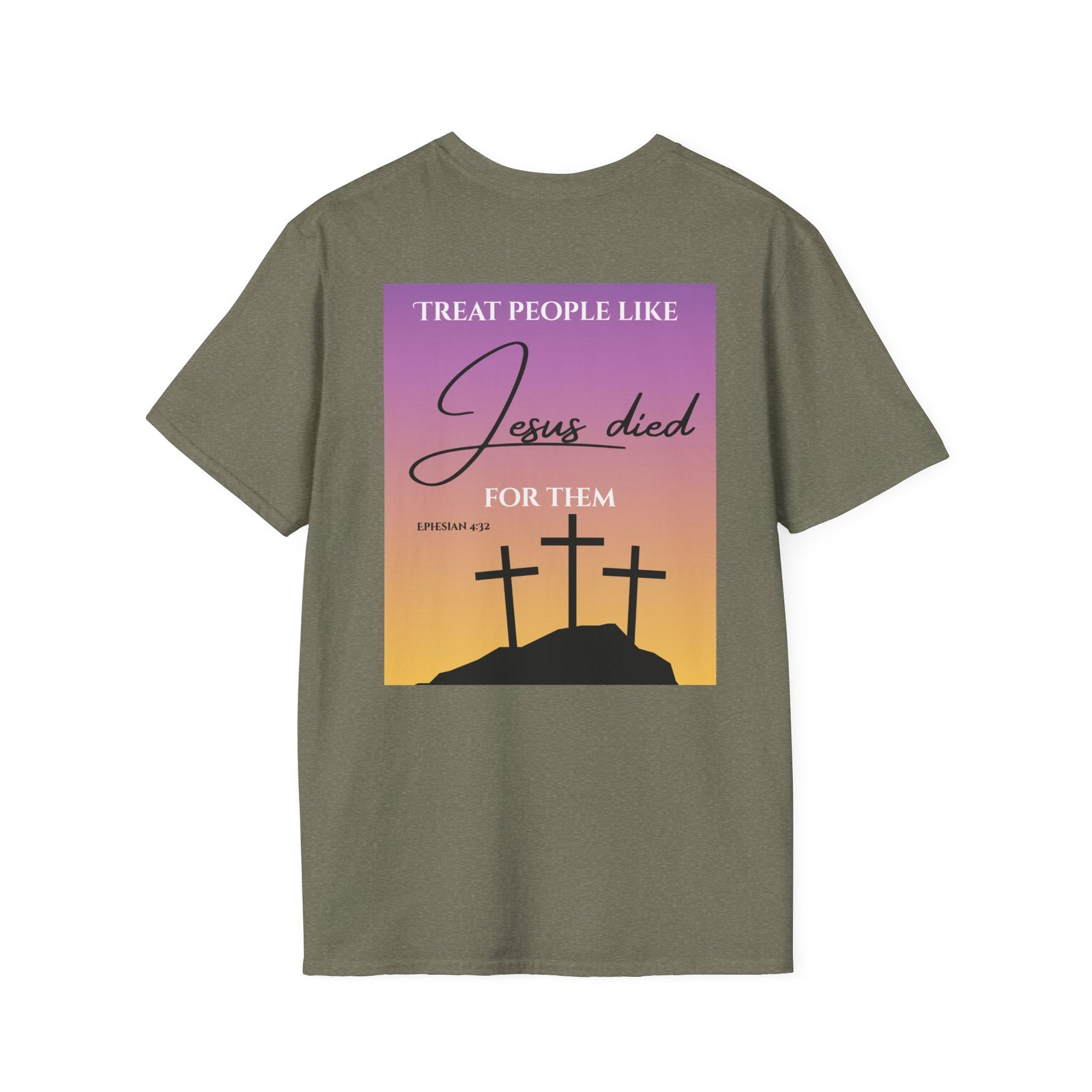 Jesus Died For Them T-Shirt | Christian Cross Sunset Design - Image 26