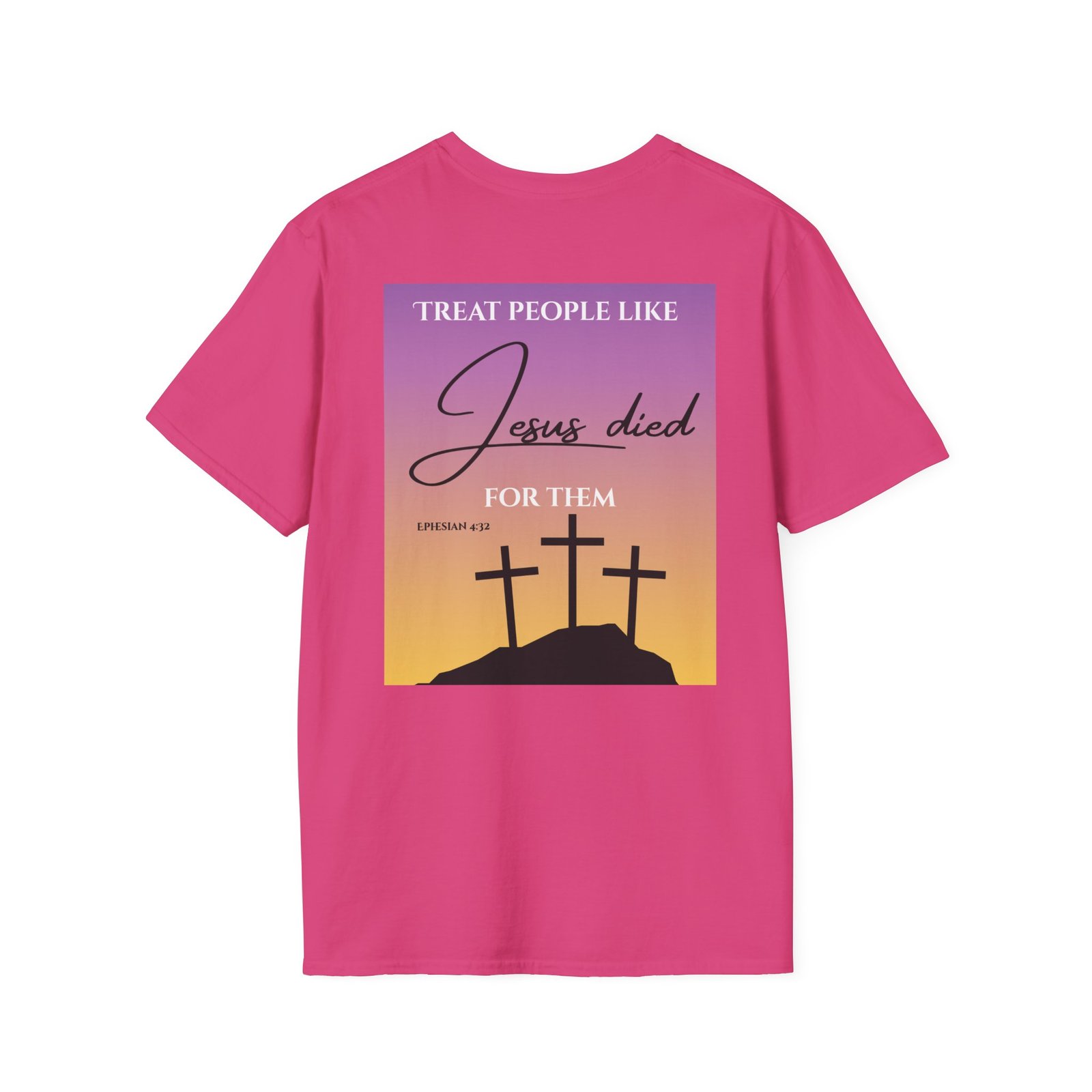 Jesus Died For Them T-Shirt | Christian Cross Sunset Design - Image 66