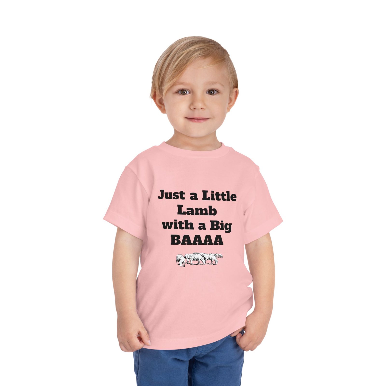 Just a Little Lamb with a Big BAAAA Toddler Tee | Cute Lamb Saying Shirt - Image 11