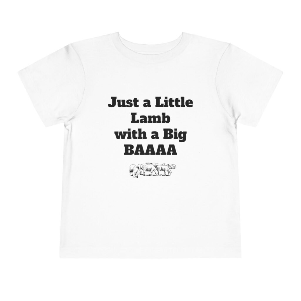 Just a Little Lamb with a Big BAAAA Toddler Tee | Cute Lamb Saying Shirt
