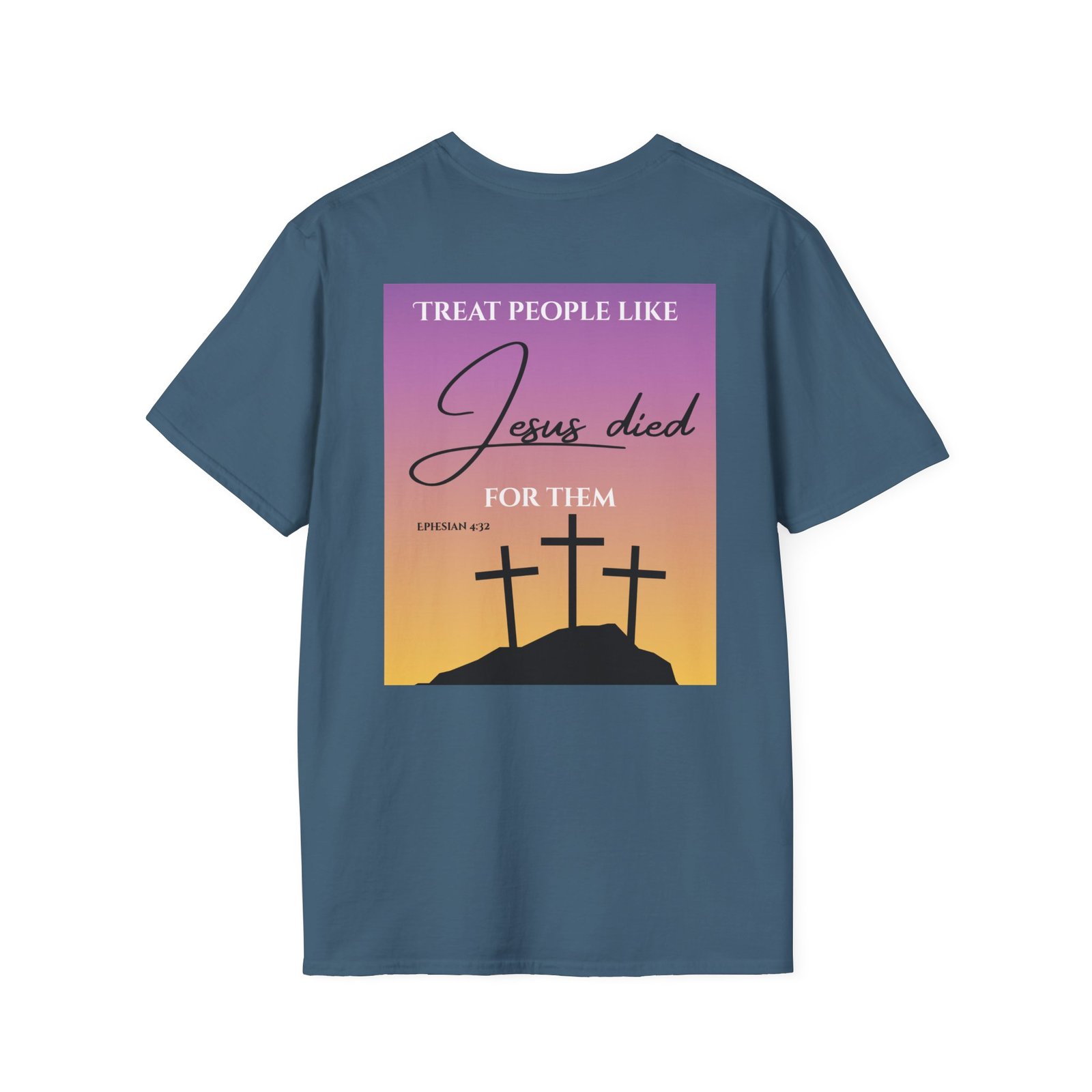Jesus Died For Them T-Shirt | Christian Cross Sunset Design - Image 54