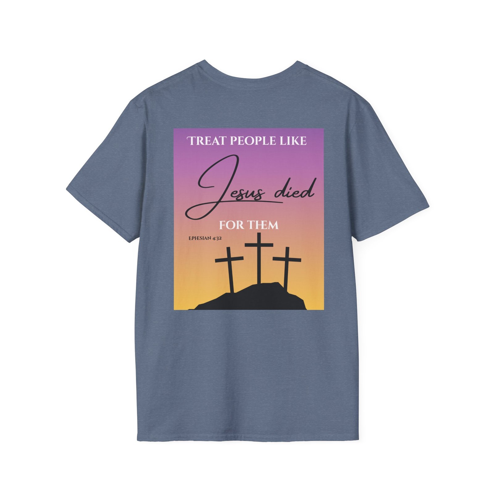 Jesus Died For Them T-Shirt | Christian Cross Sunset Design - Image 50