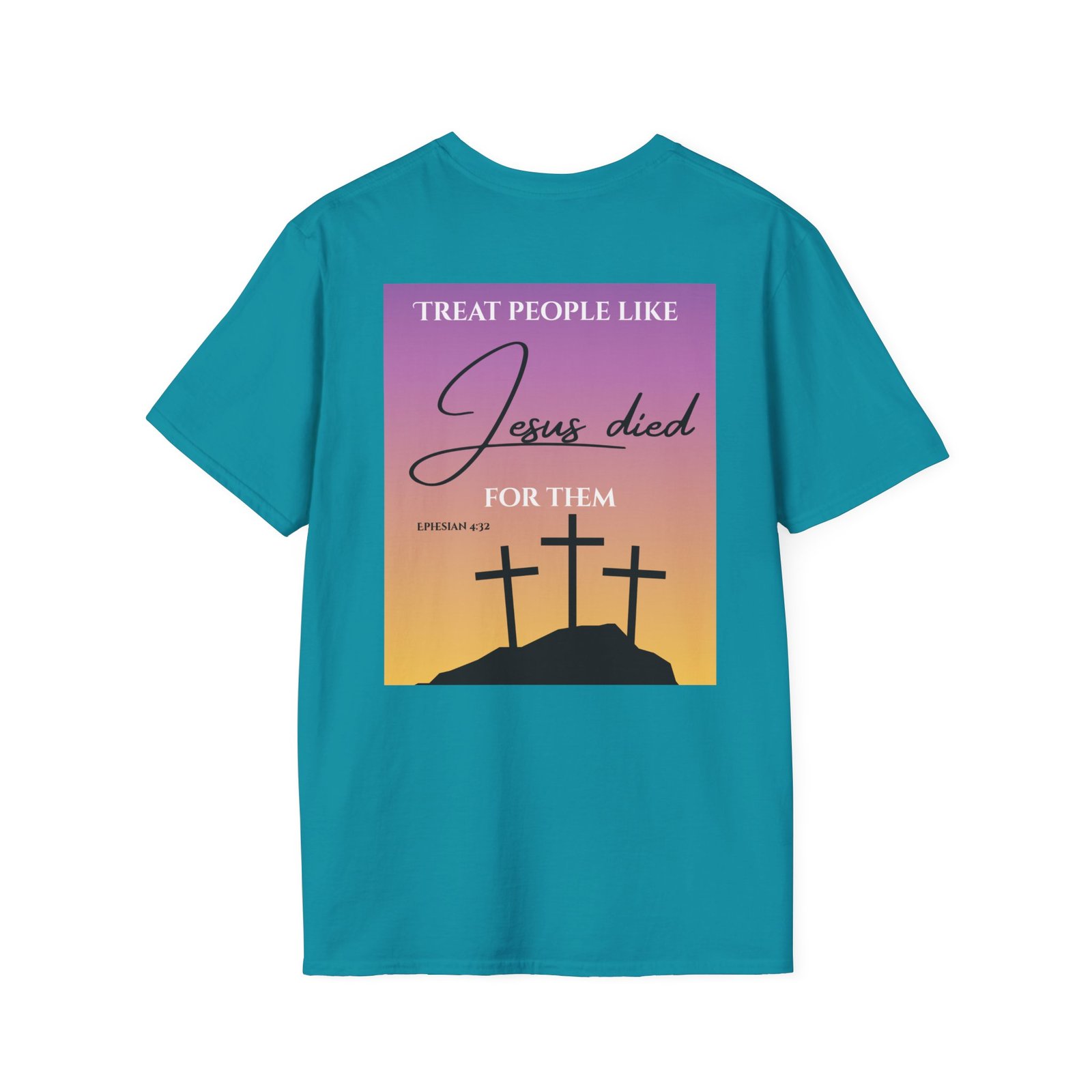Jesus Died For Them T-Shirt | Christian Cross Sunset Design - Image 38