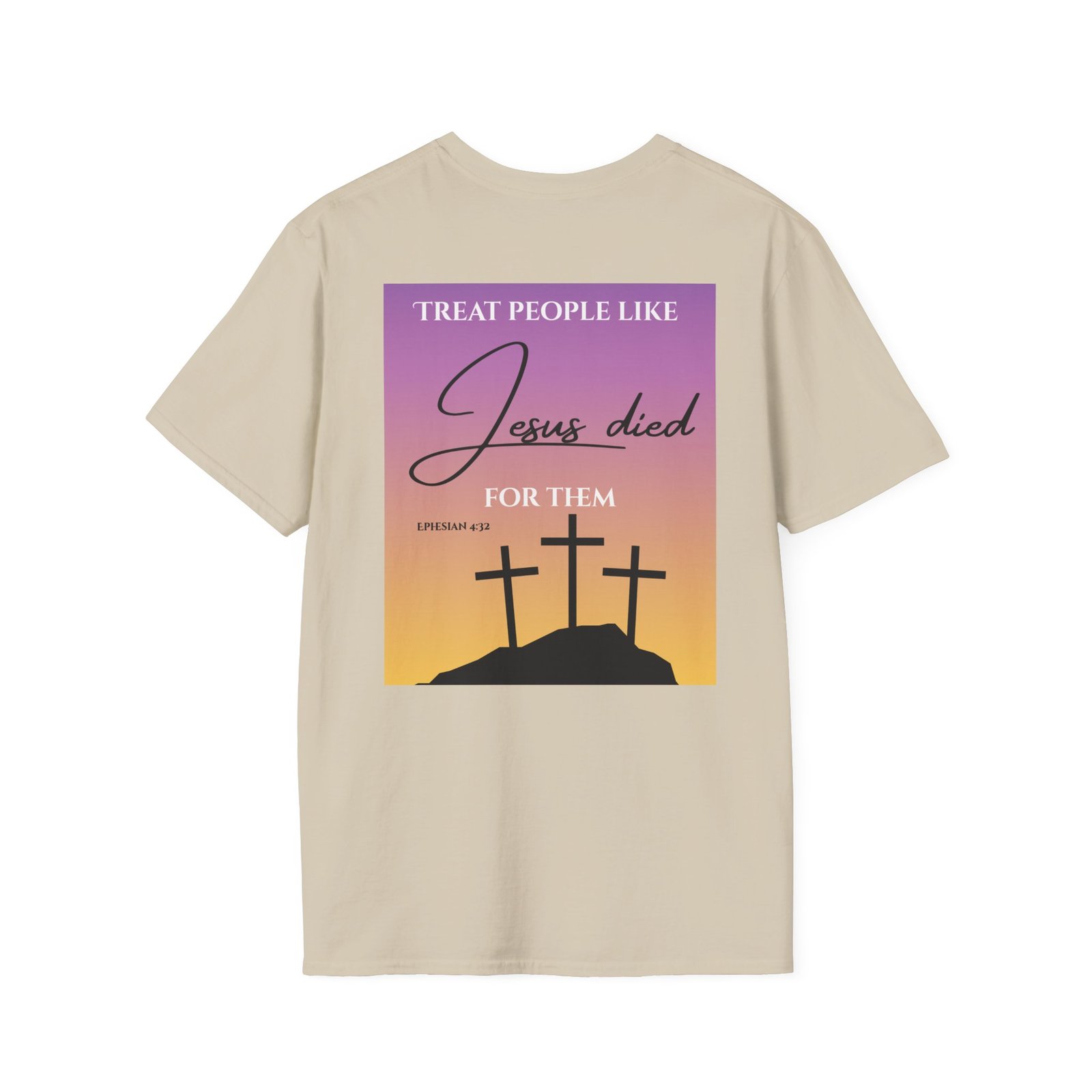 Jesus Died For Them T-Shirt | Christian Cross Sunset Design - Image 6