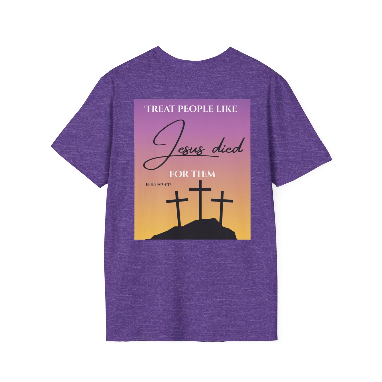 Jesus Died For Them T-Shirt | Christian Cross Sunset Design - Image 58