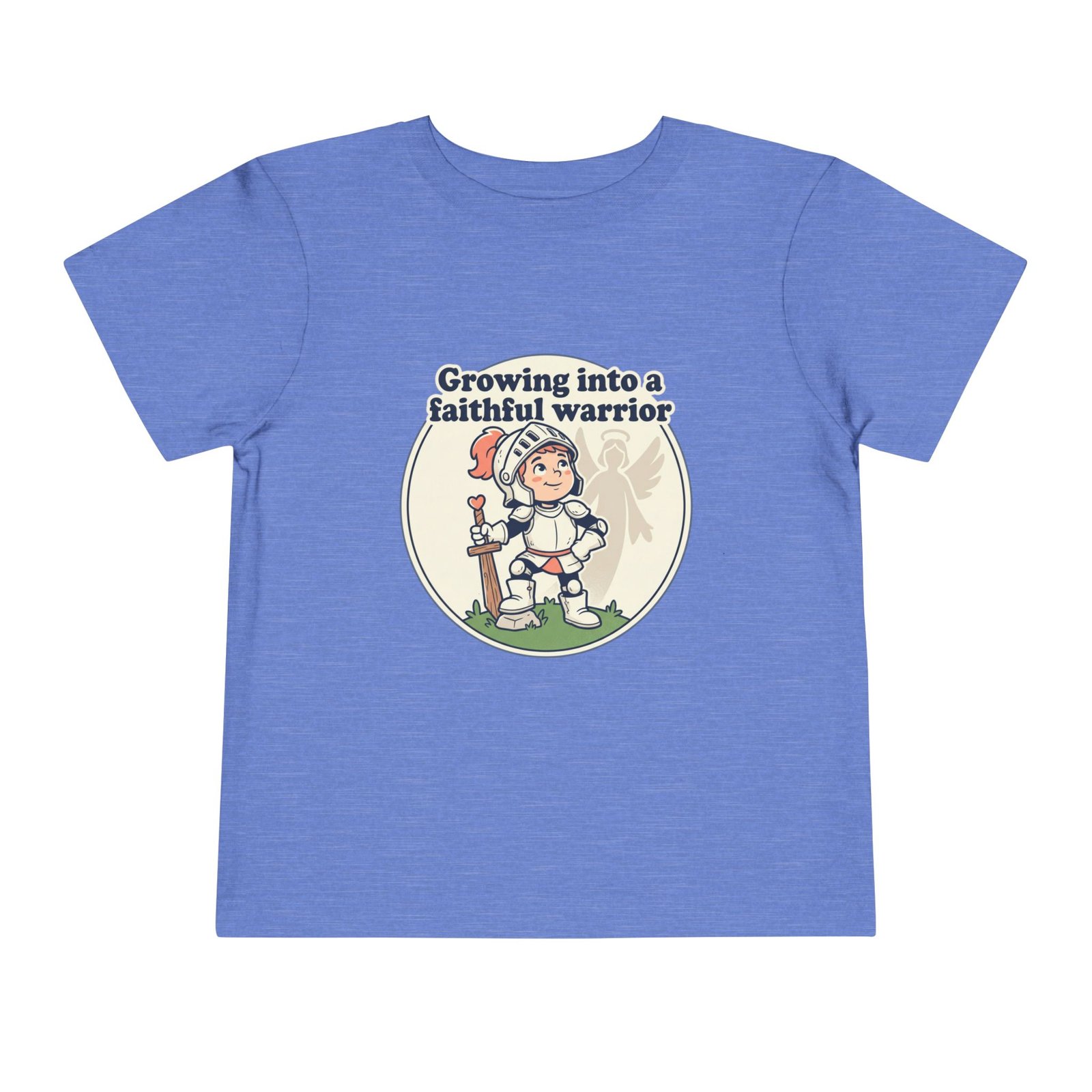 Growing into a Faithful Warrior toddler tee | Knight Illustration, Christian Theme - Image 9